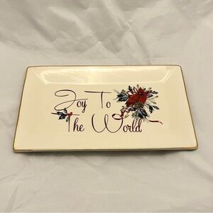 Lenox Winter Greetings Rectangular Tray Plate Catherine Mcclung Retired EUC